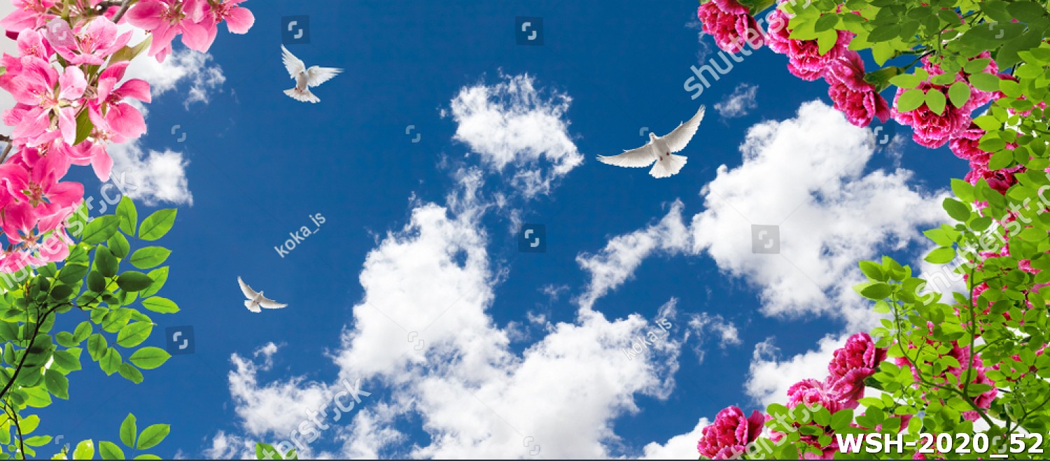 Dán trần hình hoa lá WSH-2020_52